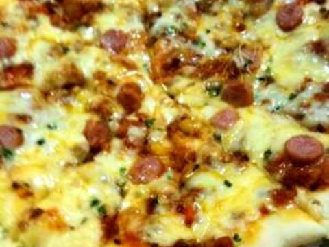 リメイク！大豆のチリビーンズ入りピザ